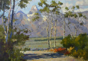 Tetons oil painting