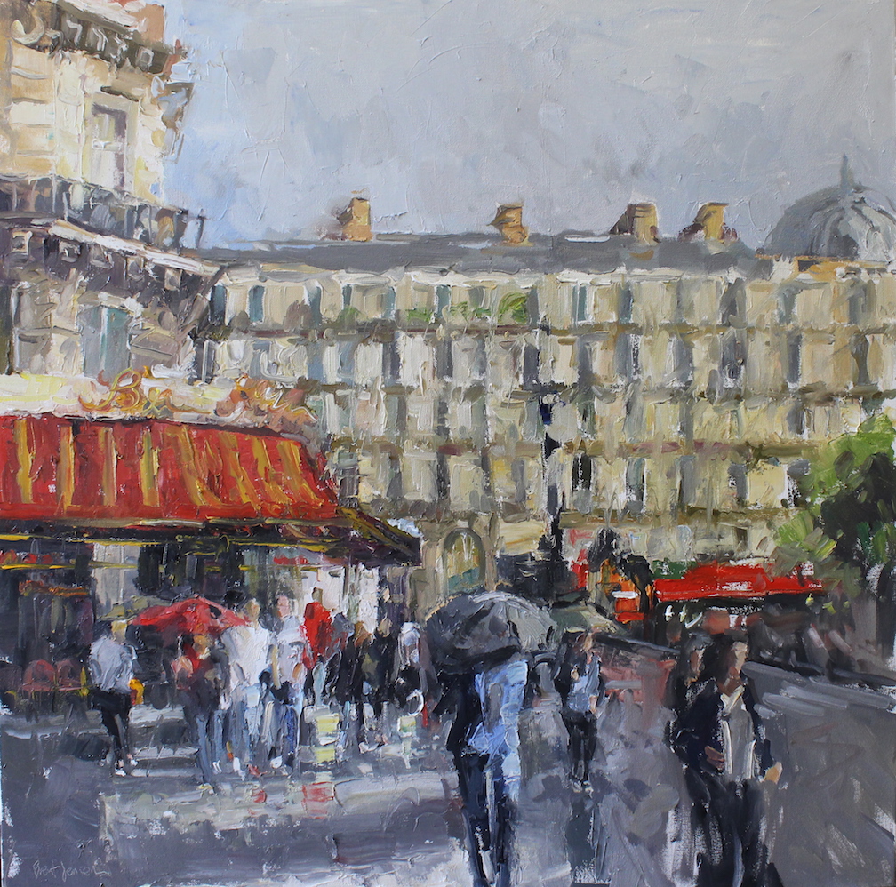 Rue Saint-Lazare in the Rain